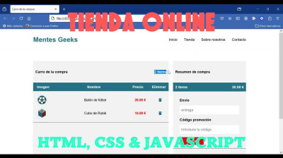 Desarrolla un carrito de compras simple | HTML, CSS & JavaScript - Web development