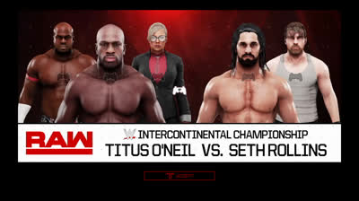 Seth Rollins vs Titus O'Neil (WWE 2K19)