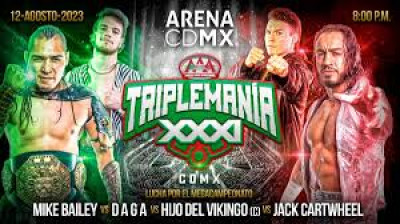 AAA TripleMania XXXI-El Hijo del Vikingo vs Mike Bailey vs Daga vs Jack Carthwheel