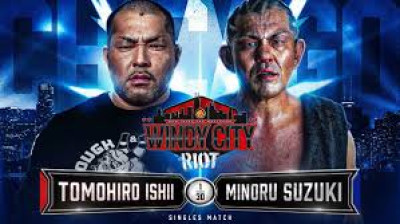 NJPW Windy City Riot-Tomohiro Ishii vs Minoru Suzuki