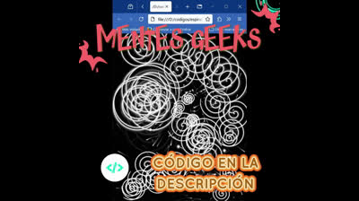Danza de partículas: Creando espirales interactivas | HTML, CSS & JavaScript